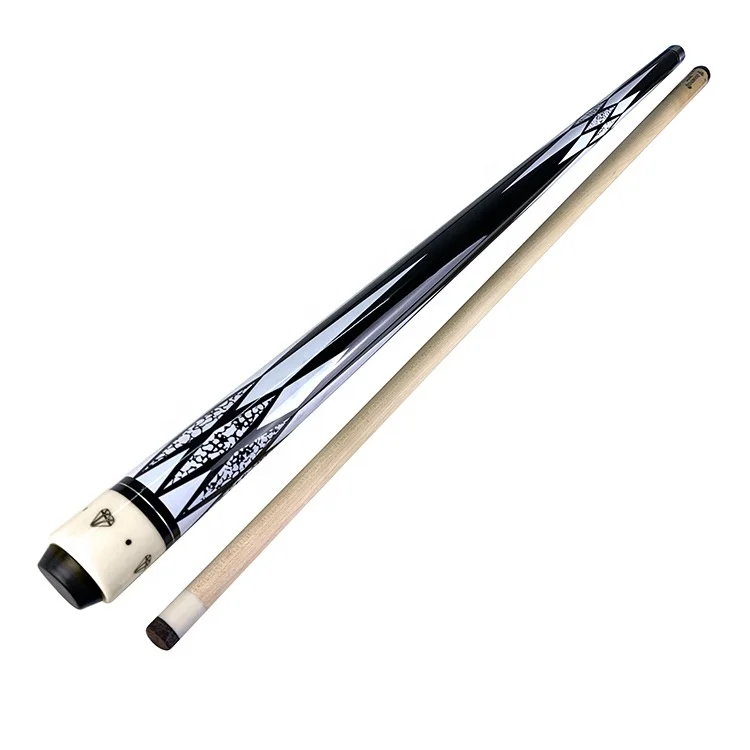 Fancy Two Section American  brass joint shell hard maple  snooker  billiard cues for sale