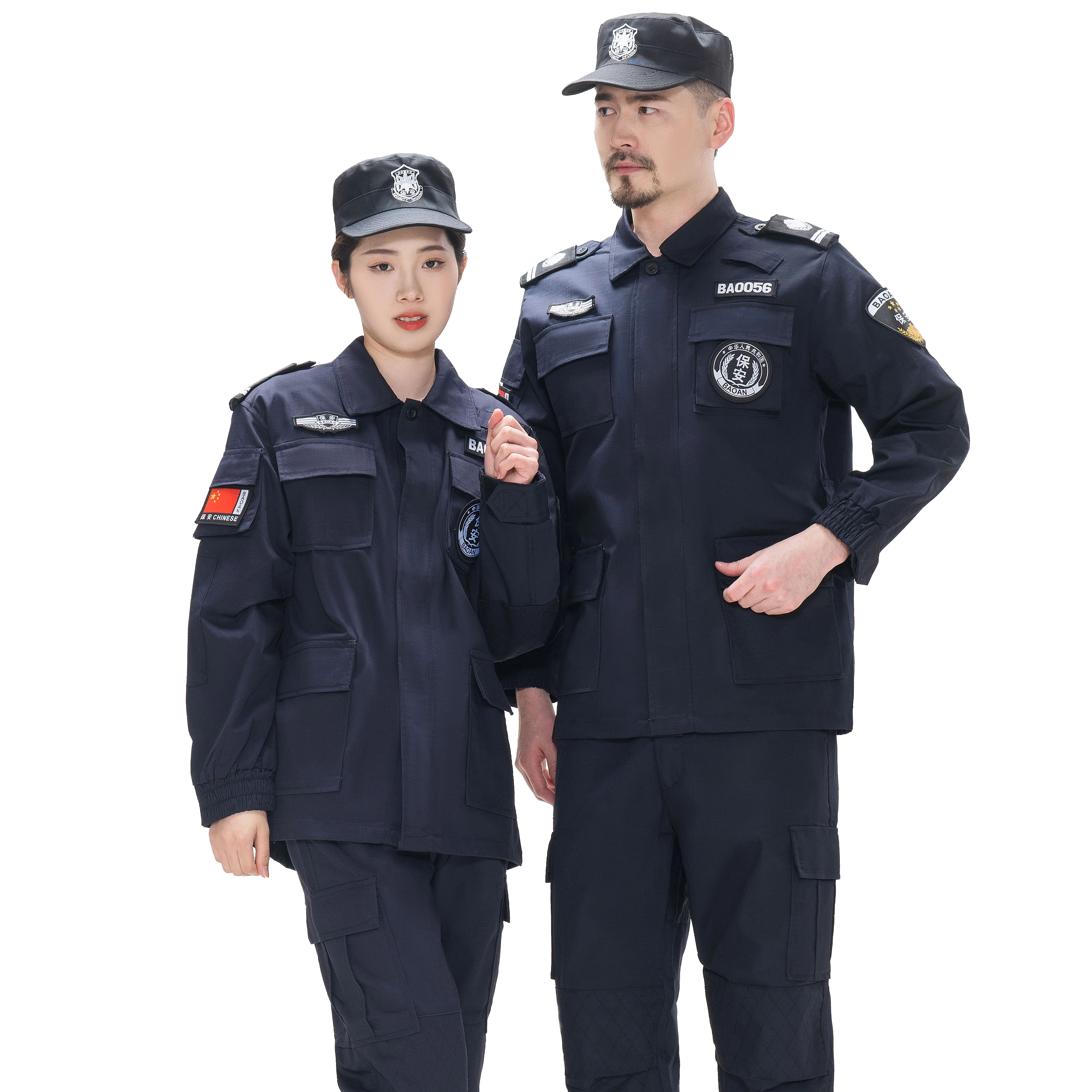 Rescue winter over coat jacket security guard uniforms in china