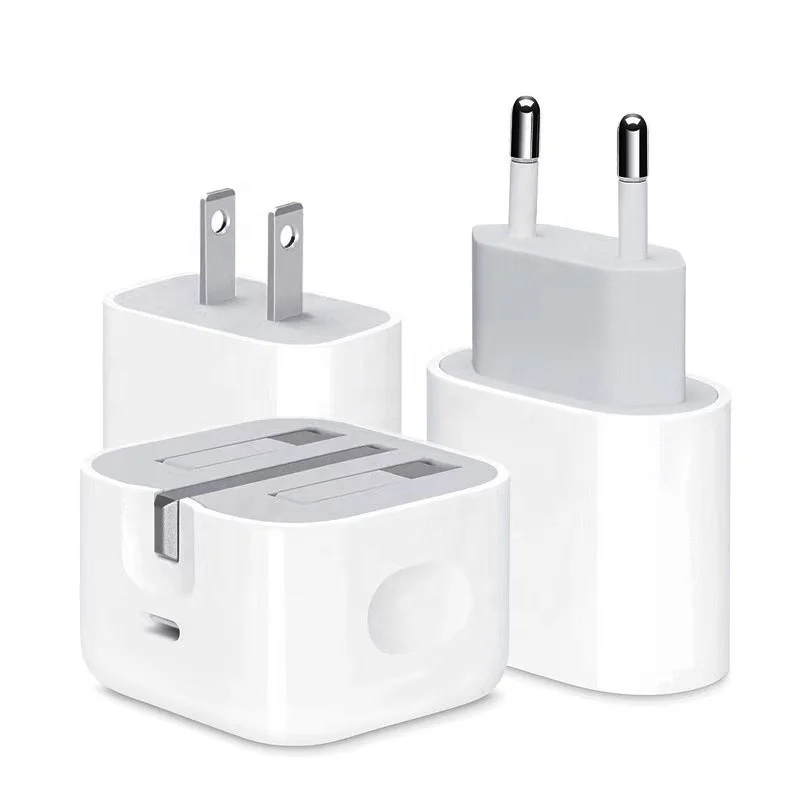 Us Eu Uk Plug 20W USB C Wall Charger Fast Charging USB PD Charger With Packing For Iphone 13 Charger 20W