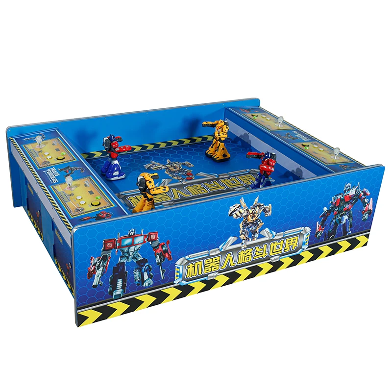 HLJ0Shopping Mall Child Amusement Park Coin Operated Game Rectangle Cabinet 4/8 Players Control Robot Fight Game Machine For Kid