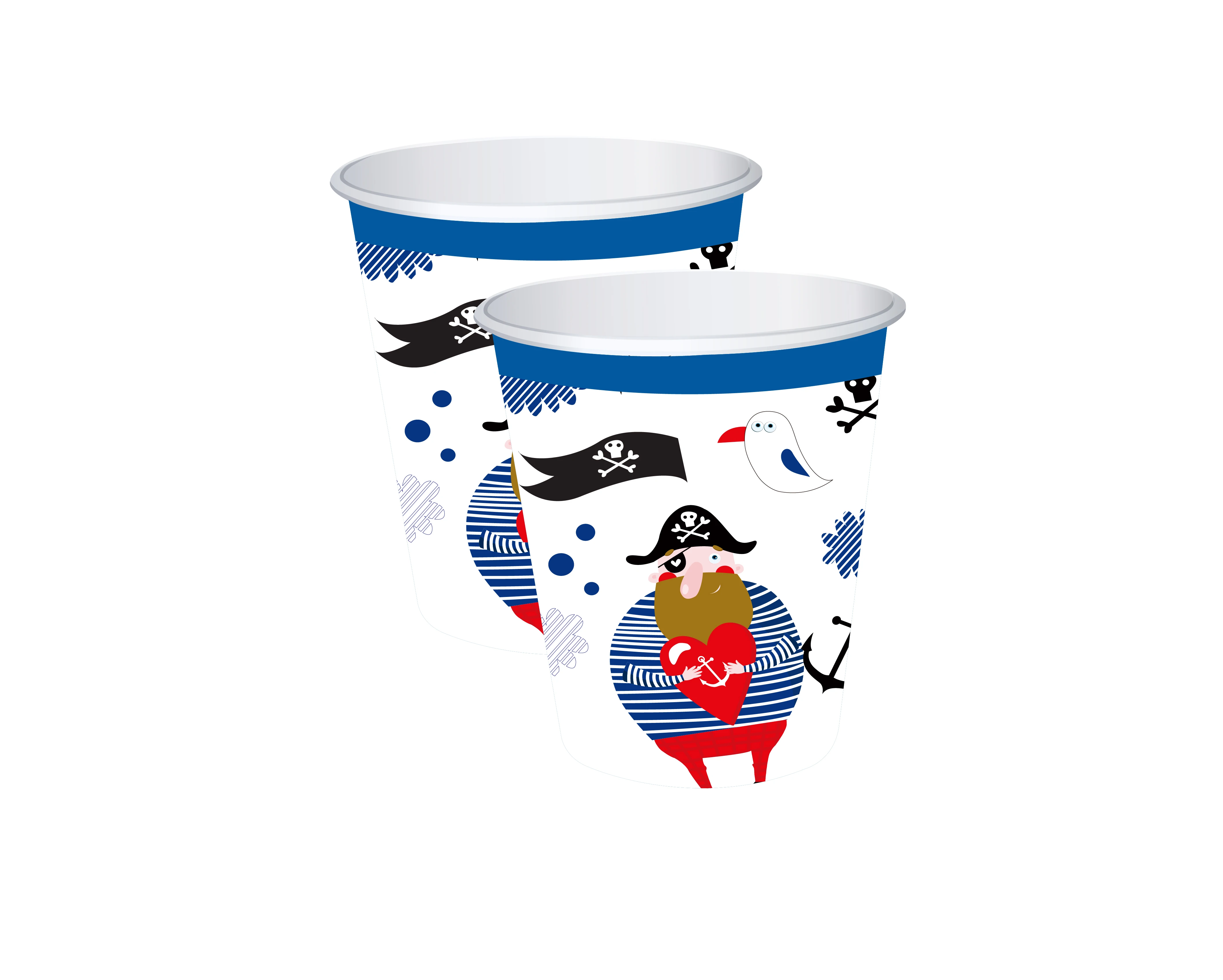 Pirate Birthday Party Supplies Beautiful Party Decors Disposable Tableware -Serves 16