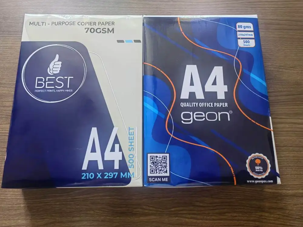 Manufacturers 70gsm 75gsm 80gsm Hard A4 Copy Bond Print Letter Legal Long Size Draft Double White Printer Office Copy Paper