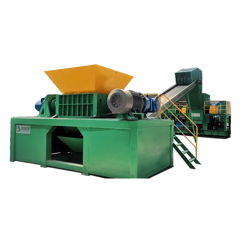 OEM Double Shaft Scrap Engine Metal Crusher Used Car Shell Shredding Waste Metal Shredder Machine For Sale
