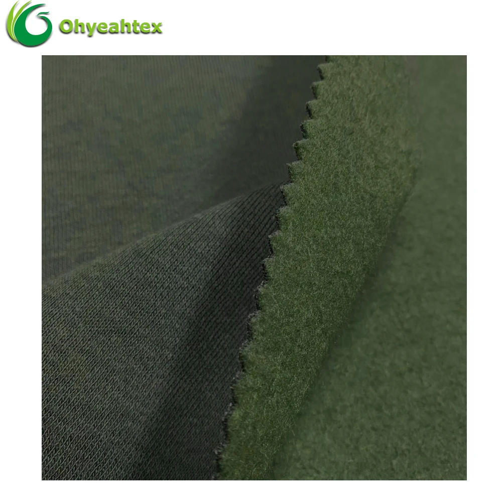 Competitive Price Warm Stretch Knitted Fleece Cotton Polyester Fabric For Winter Hoodie