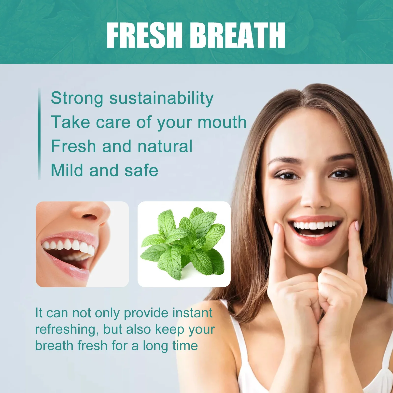 New Arrival Fresh Breath Essence Leaves Mint Scent Fresh and Cleans Bad Breath Breath Essence