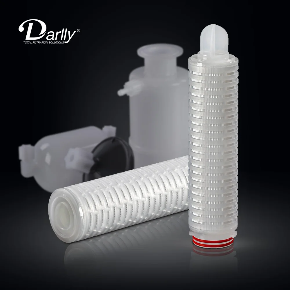 Высококачественная Однослойная ассиметричная полиэфирсульфоновая мембрана, плиссированная картридж-фильтр, фильтрат, ультрачистая вода