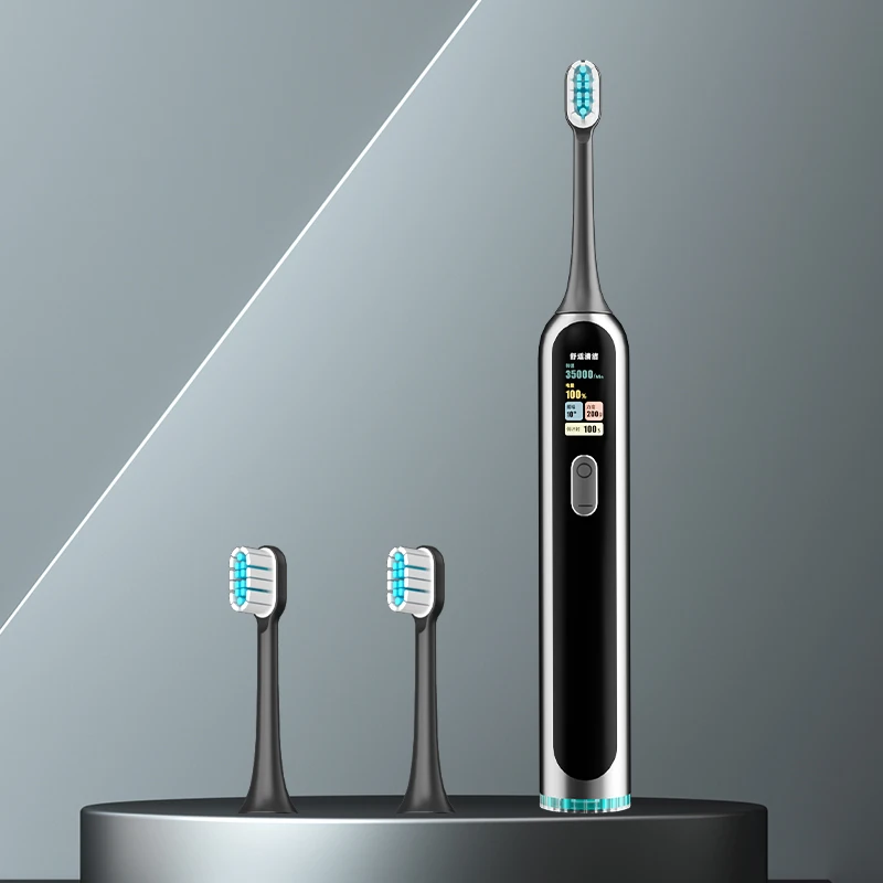 Алюминиевая электрическая зубная щетка для ухода за полостью рта Вибрирующая электронная Беспроводная с датчиком давления