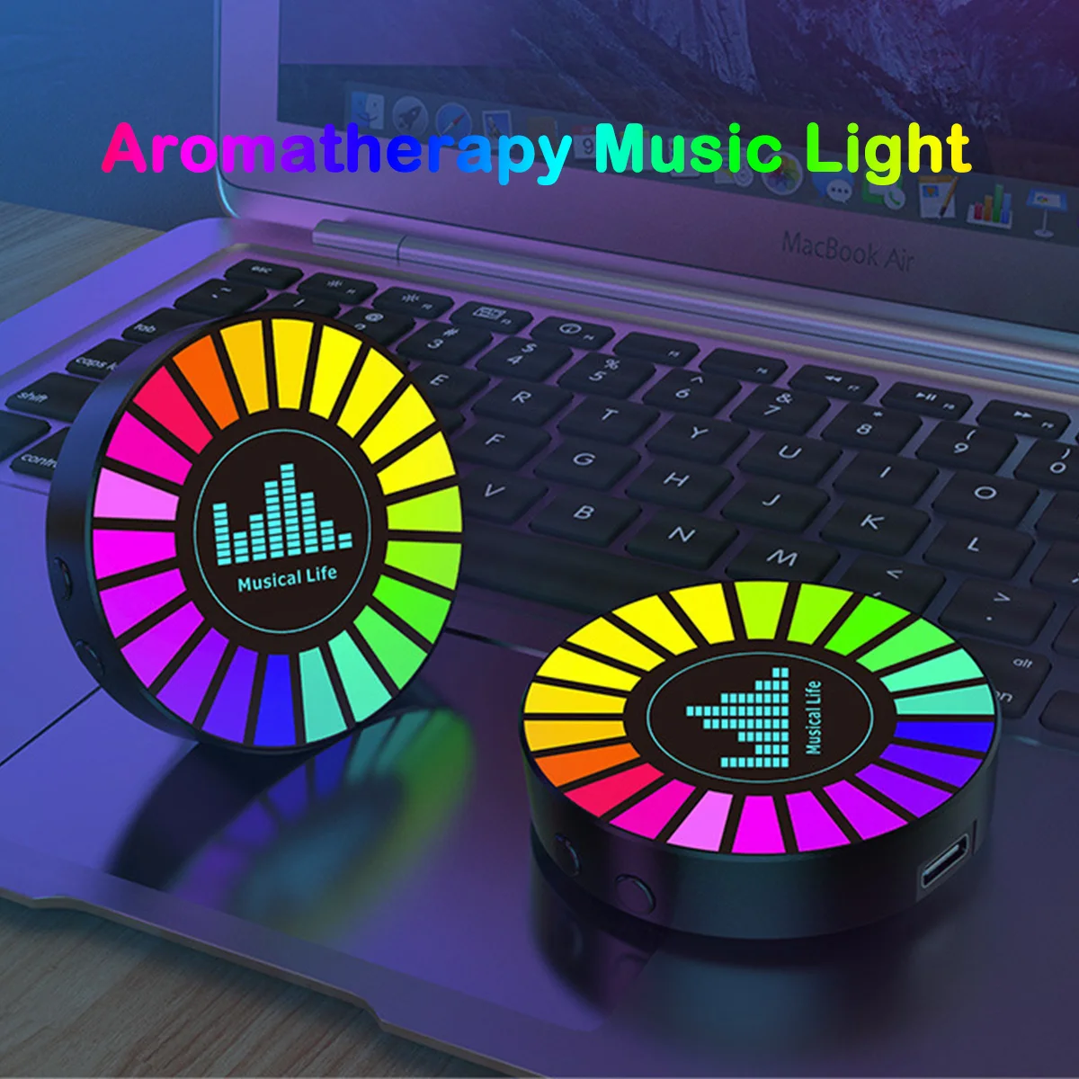 Автомобильная ароматерапия музыкальная атмосфера освещение RGB APP окружающее салона автомобиля светодиодный звукосниматель