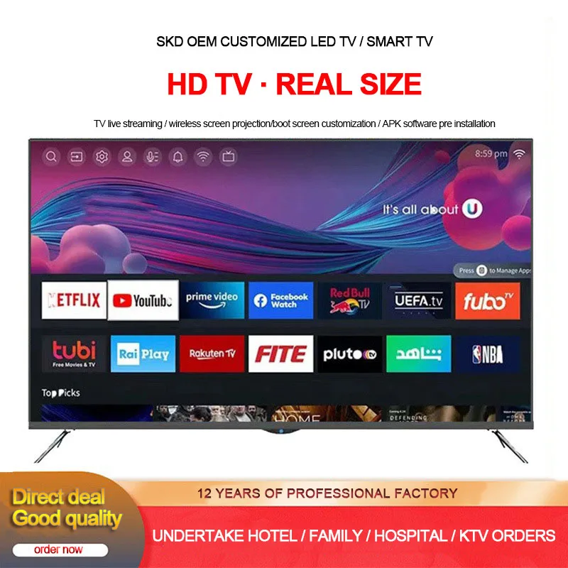 Android Smart TV 85inch television 85 pulgadas ultra hd tv 85 90 100 120 inches led 4k television
