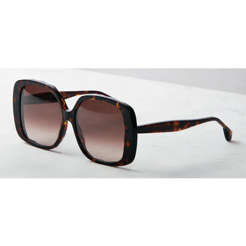 Hot Selling Fashion Oversized Square Curved Leg glasses Trend Design Party Women Sunglasses