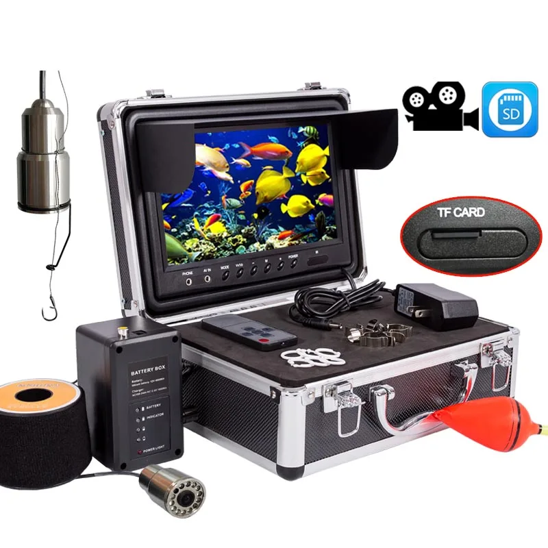 SYANSPA 9' Color Digital LCD Fashing Camer HD 1000TVL Wide Angle 12LED Well Camera Fishfinder Underwater Fishing Camera
