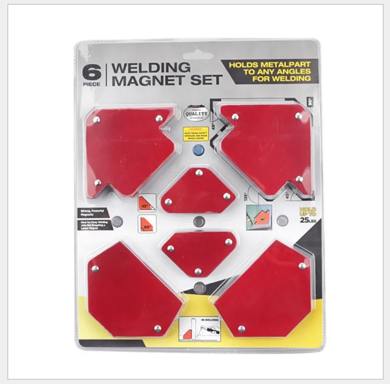 6 Pcs Triangle Welding Holder Positioner Magnetic Fixed Angle Soldering Locator Tool