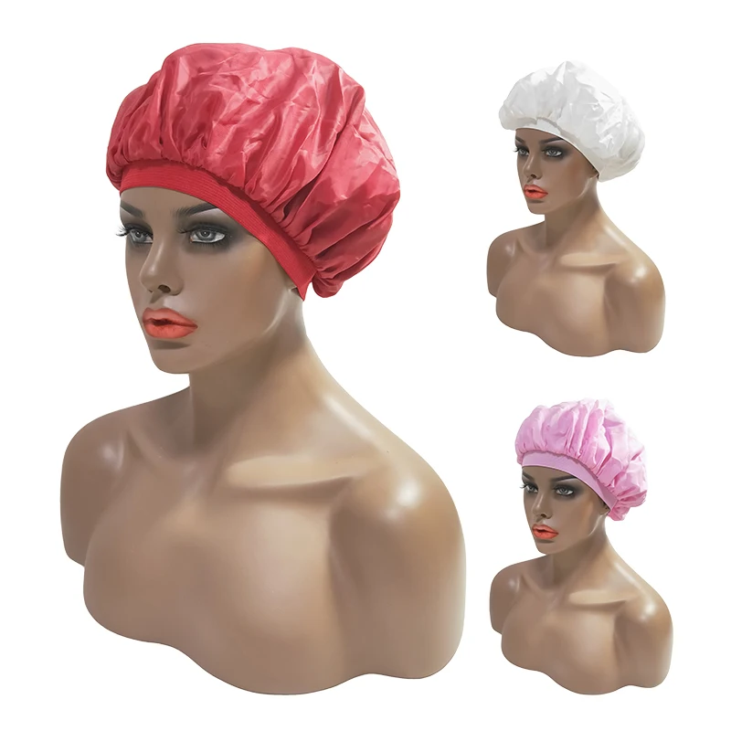 Pink Argan castor oil treated large satin bonnet  Hair sleep cap Logo Mommy and Me Bonnet  Hair Bonnets  Satin Silk sleep cap