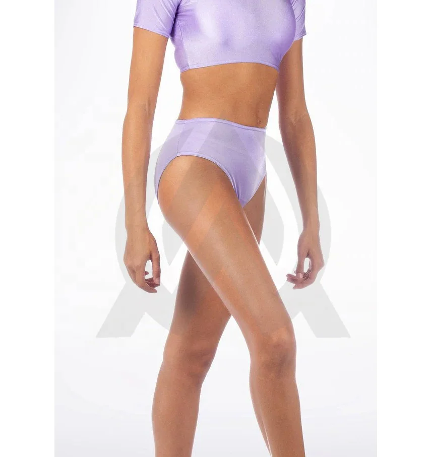 Women Low Waist Elastic Waistband Dance Booty Shorts Girls Shiny Stage Performance Shorts Ballet Shiny Dance Shorts