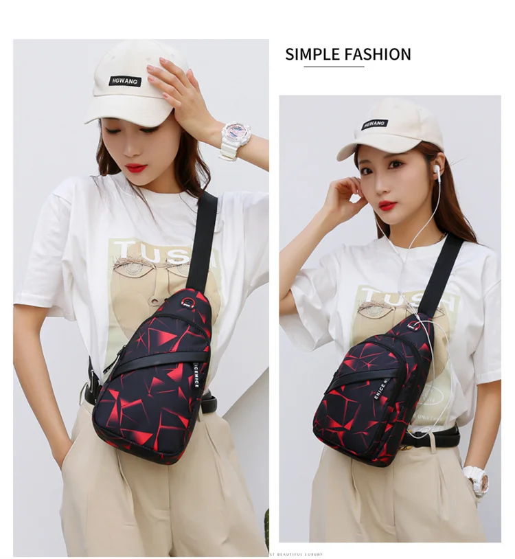 Low price wholesale New Design Portable Practical Simple Leisure Men Sports Youth Hip Chest Bag