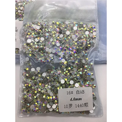 crystal AB flat back bling silver back  Flat Back Non HotFix Crystal  Rhinestone SS20 crystal AB  in bluk for nail art