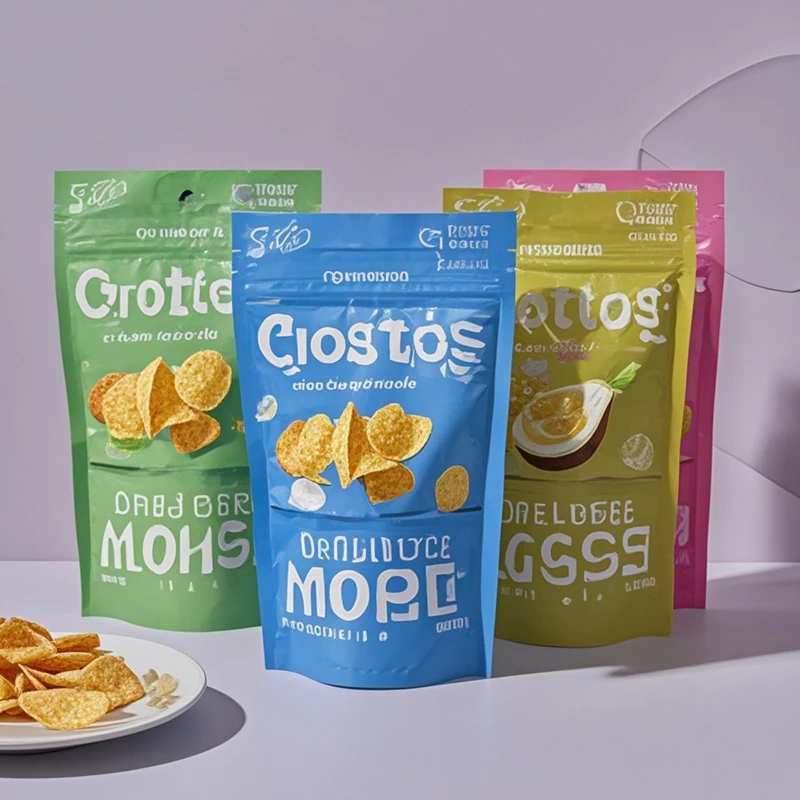 Оптовая продажа низкий минимальный заказ упаковка для пищевых продуктов из алюминиевой фольги подставка чипсов