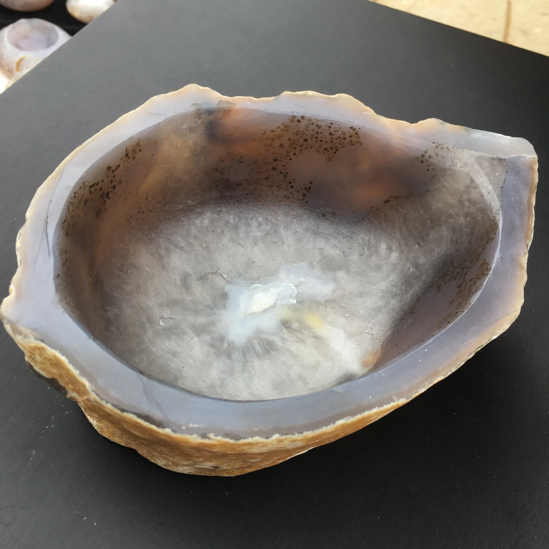 Natural Carving Bowl Agate Crystal Wine Glass Chalcedony Stone Tea Cup Agate Ashtray Crafts Crystal Gift Souvenirs