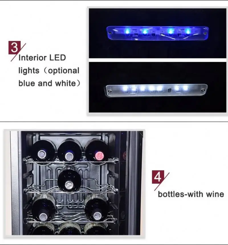 OEM 18 bottles wine fridge cooler unit, home appliances wine cooler, electronic wine chiller refrigerator