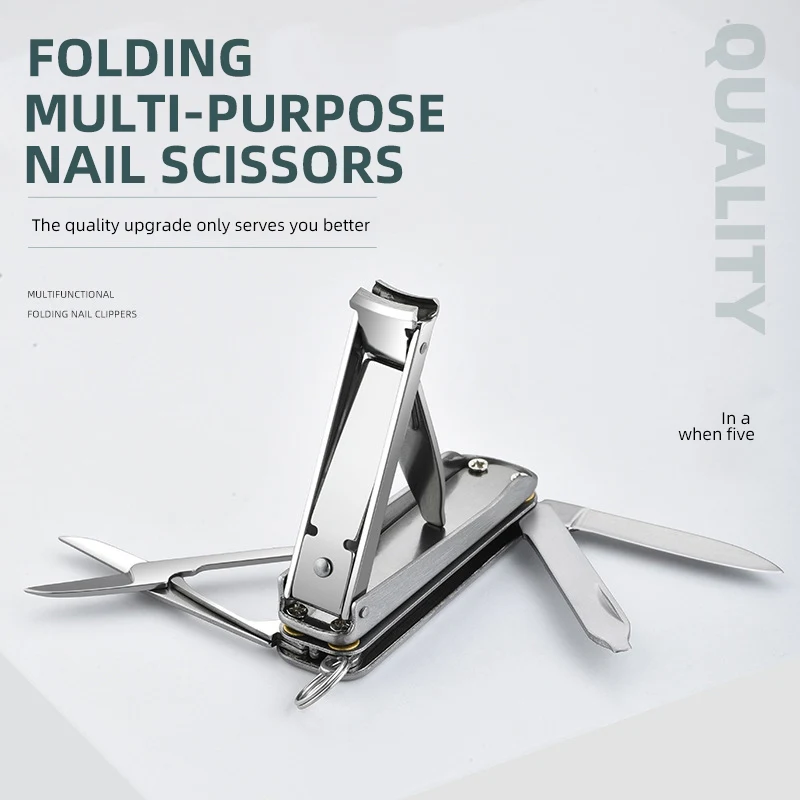 6 in 1 foldable multifunctional nail clipper stainless steel accessories clipper set trimming nail cutter nail clippers