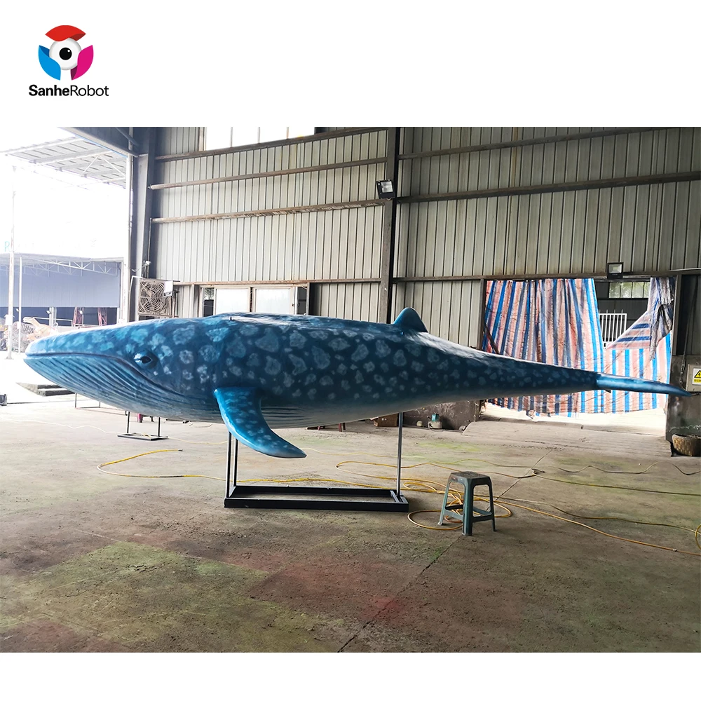 Большие размеры Высокая моделирования из силиконовой резины голубых китов модели