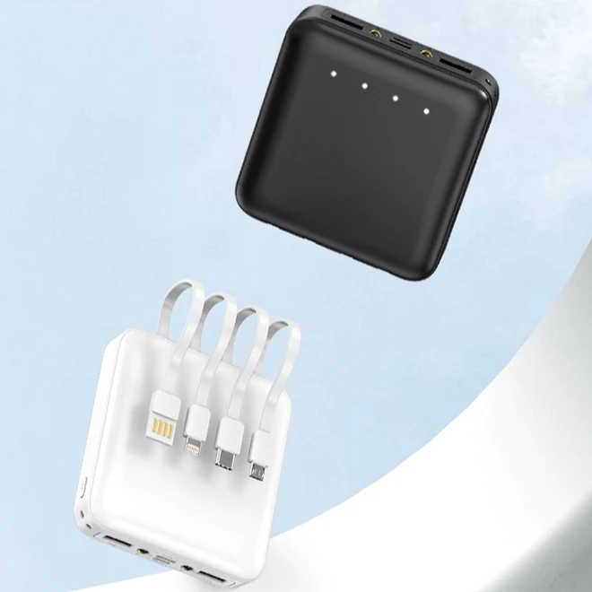 Pawar Bank Battery 20000 mAh 3 in 1 Powerbank Cable 2 USB Customized Powerbank 20000 mAh 10000 mAh Powerbank Mini Flashlight Led