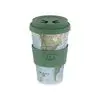 Wholesale eco friendly travel custom bamboo fiber reusable coffee cups disposable with lid