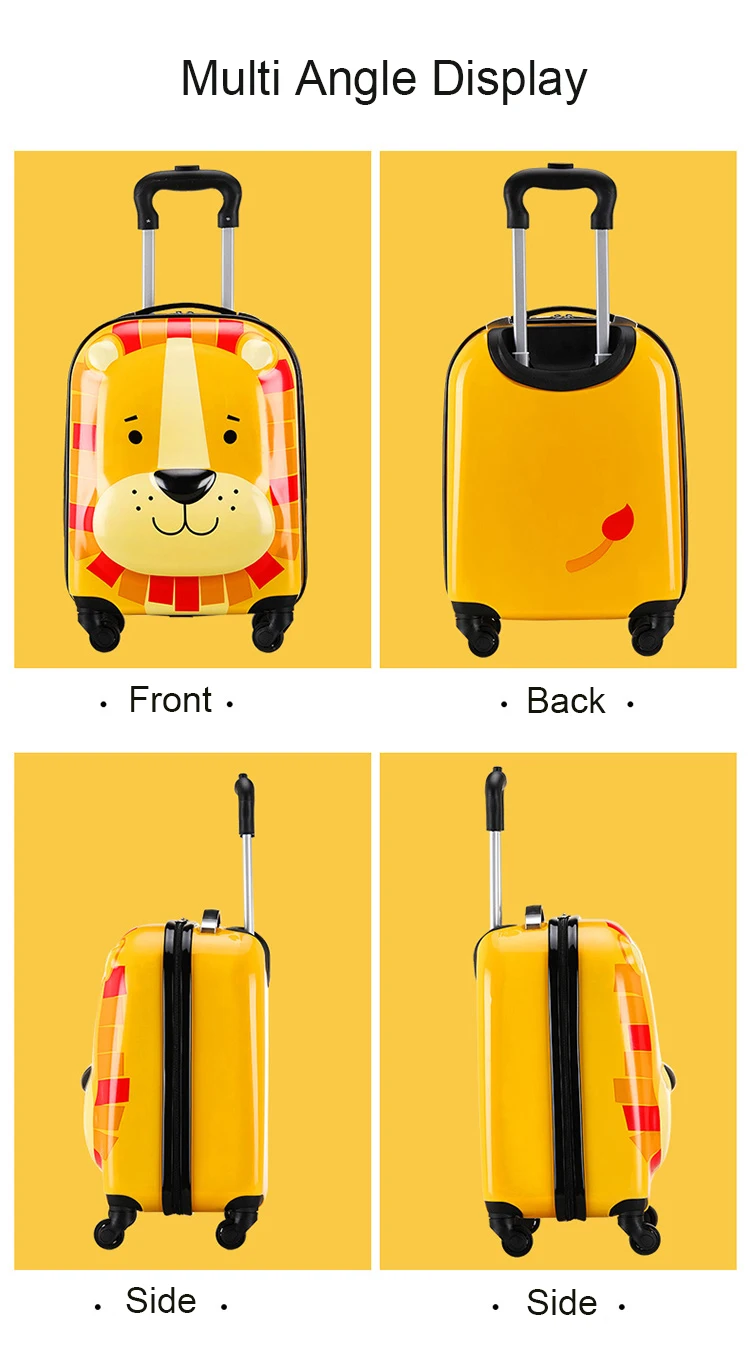Wholesale kids luggage customized Travel Suitcase For Kids 3D cartoon Mini Suitcases