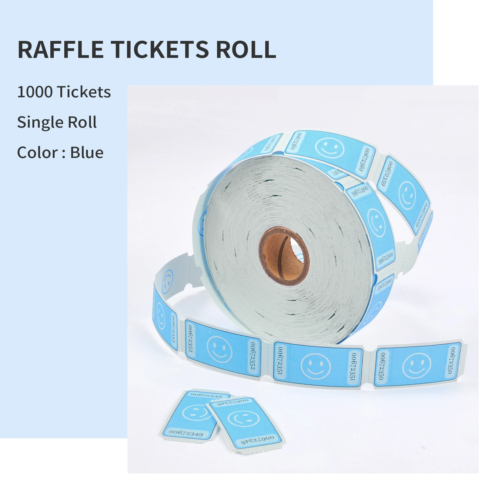 L LIKED Smile Raffle Tickets Roll,Each Tickets 1'x2', for Class Reward, Fundraiser & Prizes,1000 Tickets/Single