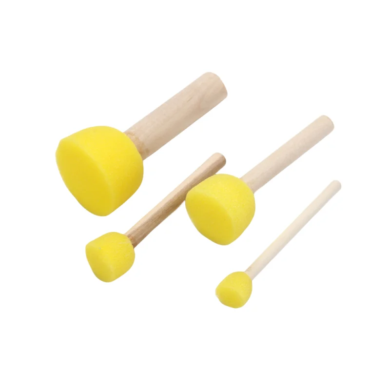 Early Learning Drawing Craft Sponge Foam Paint Brush Set for Kids DIY Art Painting