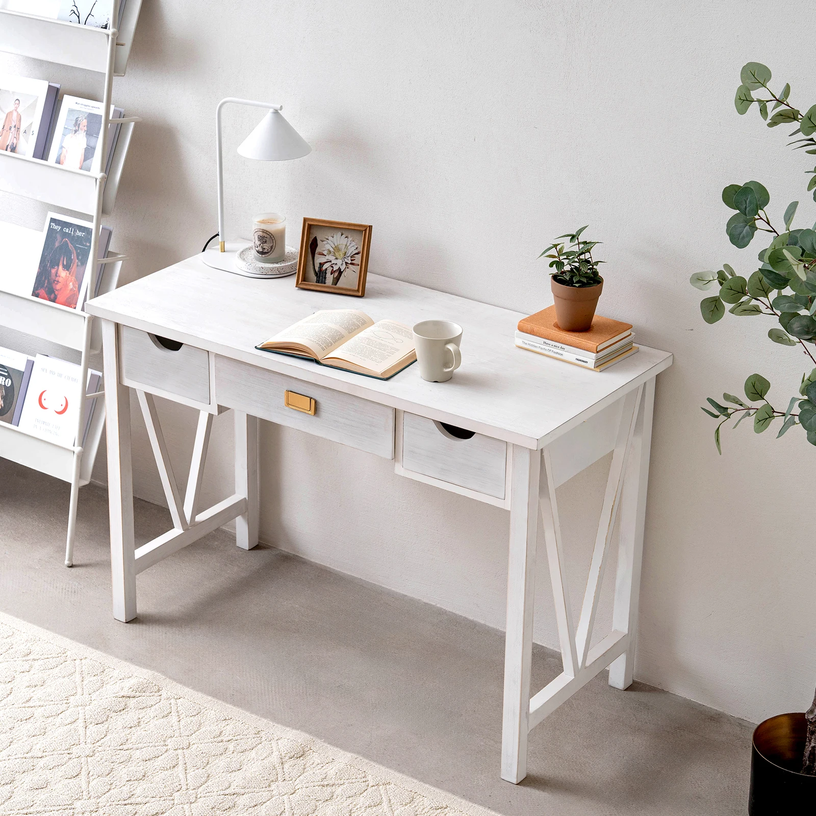 Modern Design Wooden White Office Furniture Table Computer Small Office Desk office table drawers desk