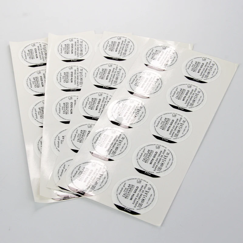 Custom Logo Round Shape Waterproof Printing Label Stickers Self Adhesive Bottle PVC Label