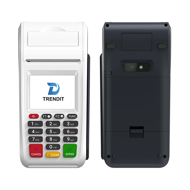 Дешевый портативный POS NFC терминал GPRS/3G/Ethernet термопринтер