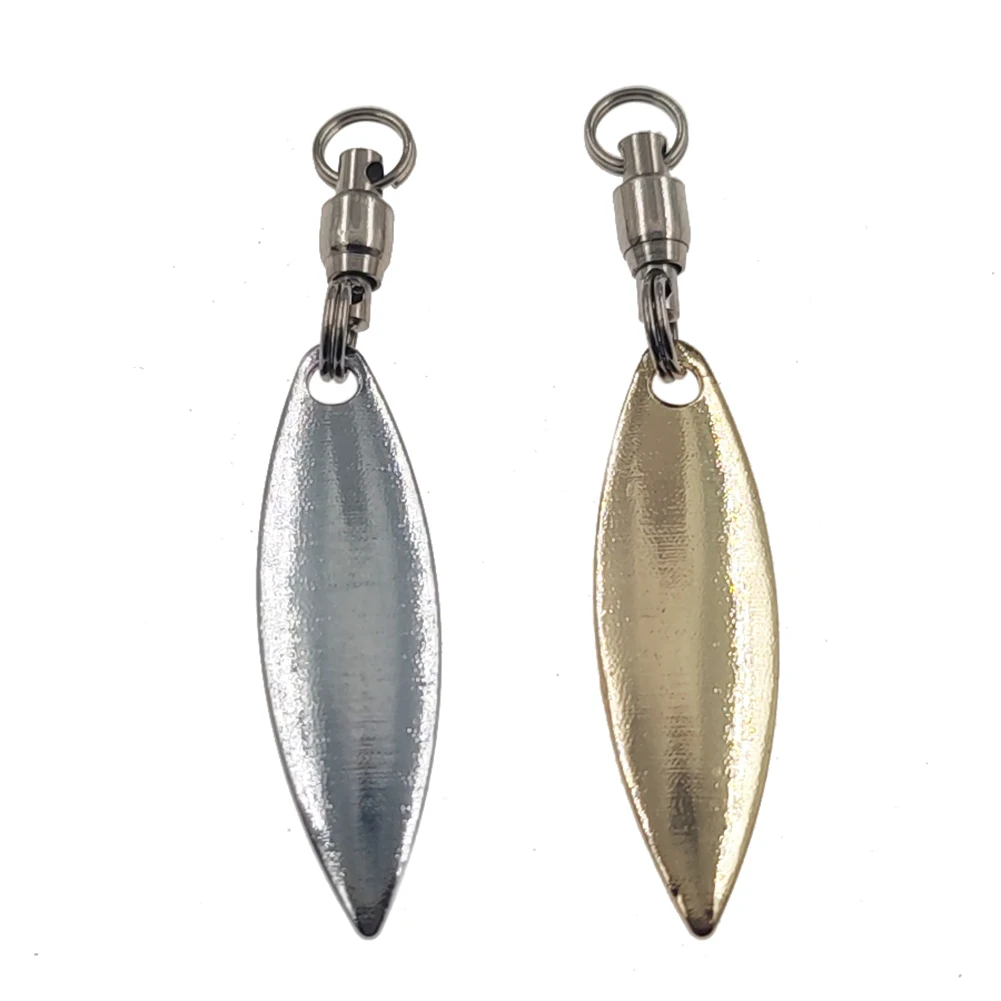 
 Fly Fishing lure Sequin Noise Silver Gold Metal small Spoon Spinner Lure Tackle Willow Blades Smooth DIY  