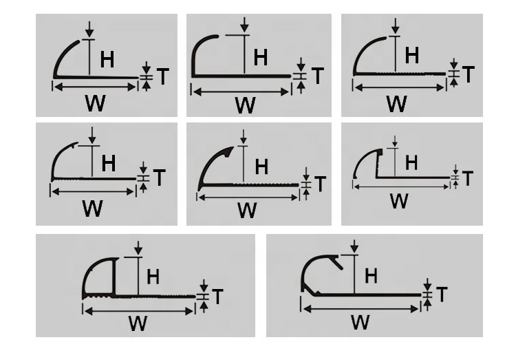 Leading Manufacturer NIUYUAN Customisable Aluminium Round Edge Close Tile Trim