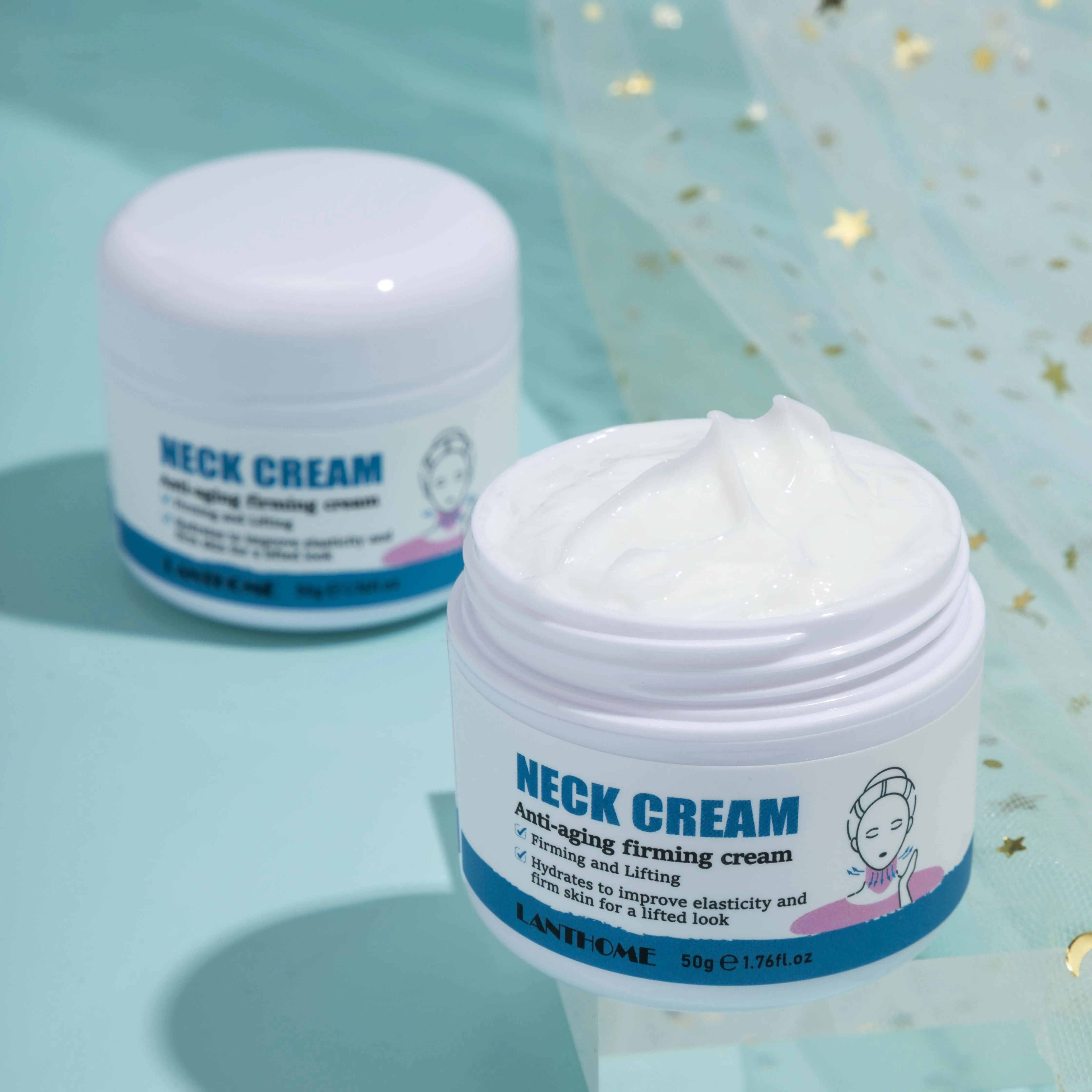 Nourishing whitening anti-aging vitamin E vegan pure smoothing lifting neck whitening cream organic neck cream for firming