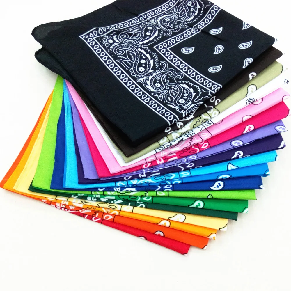 
Fashion Women Polyester Bandana Scarf Square Female Bandanas 55cm*55cm Headwear Rock Girls Head Scarf 