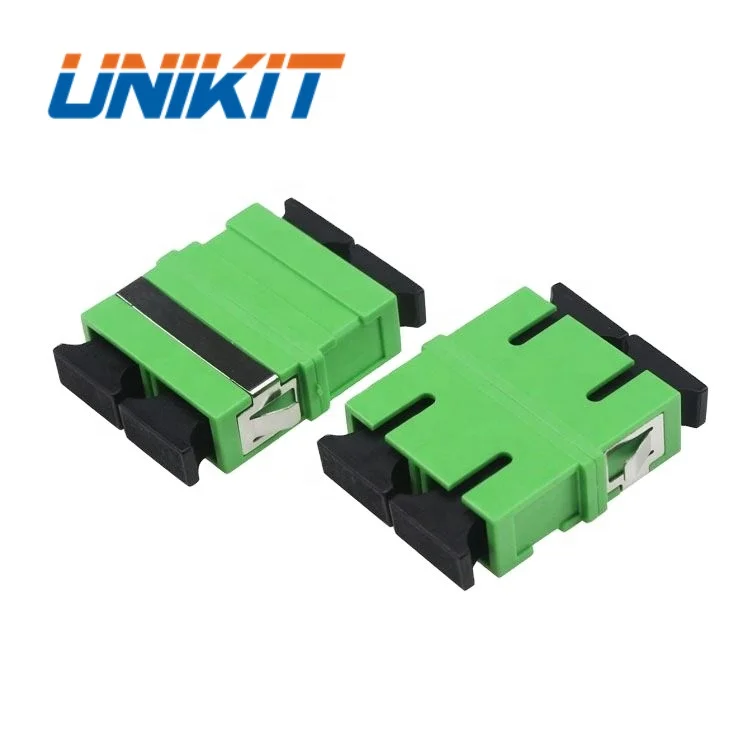 FTTH Accessories Flangeless Duplex SM Fiber Optic Coupler without Flange for Fast Connector 2 Port SC APC Fiber Optic Adapter