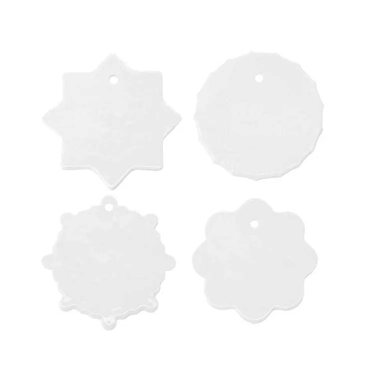 customized christmas ball & tree ornaments sublimation blank ceramic ornaments for sublimation merry christmas present