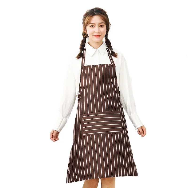Wholesale High Quality Serviceable Custom Household Fashion Striped Anti-Fouling Chef Aprons