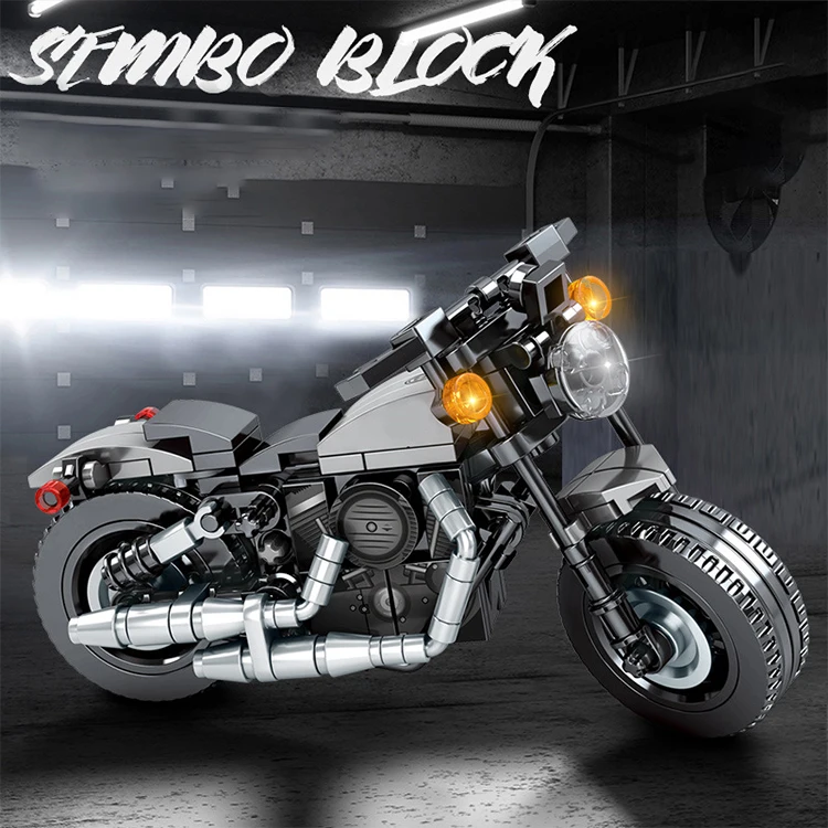 Hot sales Scooter Car Model Building Blocks Technic Motorcycle Car Bricks Educational Toy for Kids Boys