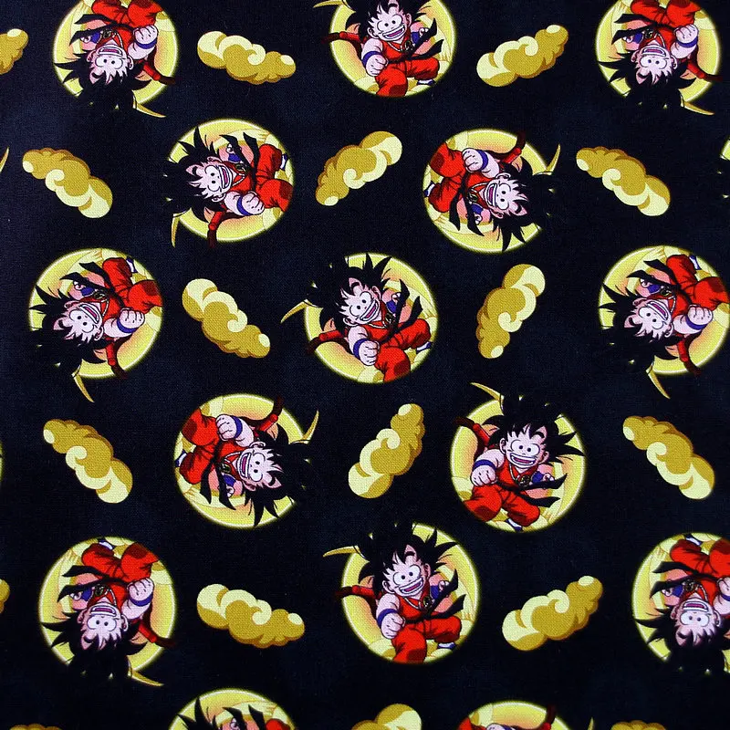 Dragon ball printed cartoon polyester / cotton printed baby fabric
