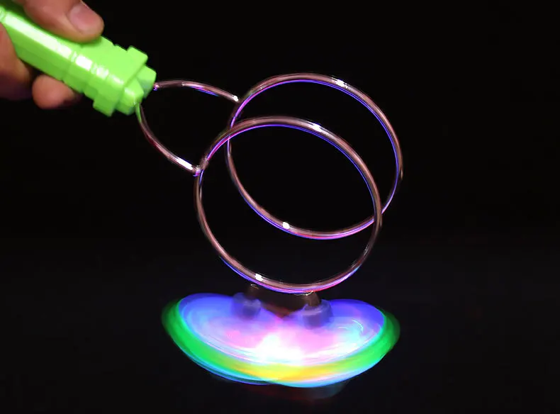 Magnetic Spinner Wheel Magic Spin LED Colorful Light Up Spinner YoYo Toys Gift for Kids