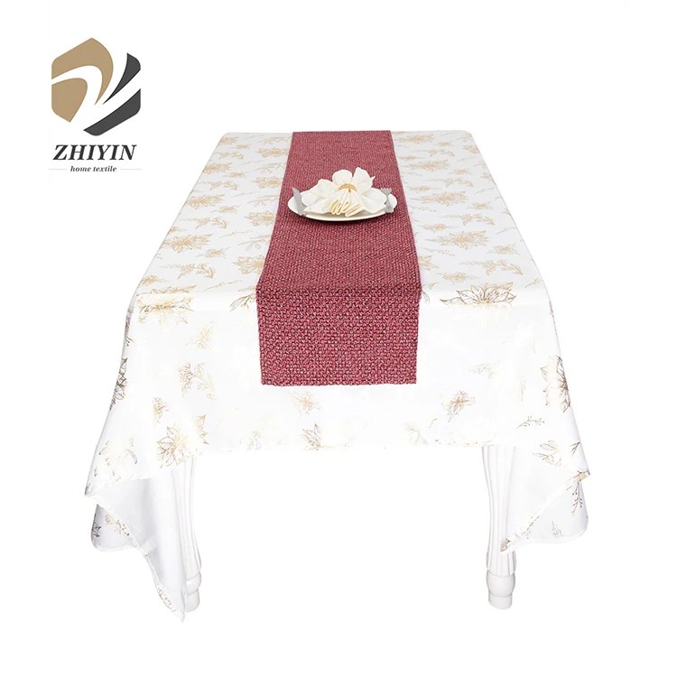  Домашний декор вязаная жаккардовая прямоугольная красная скатерть Современная
