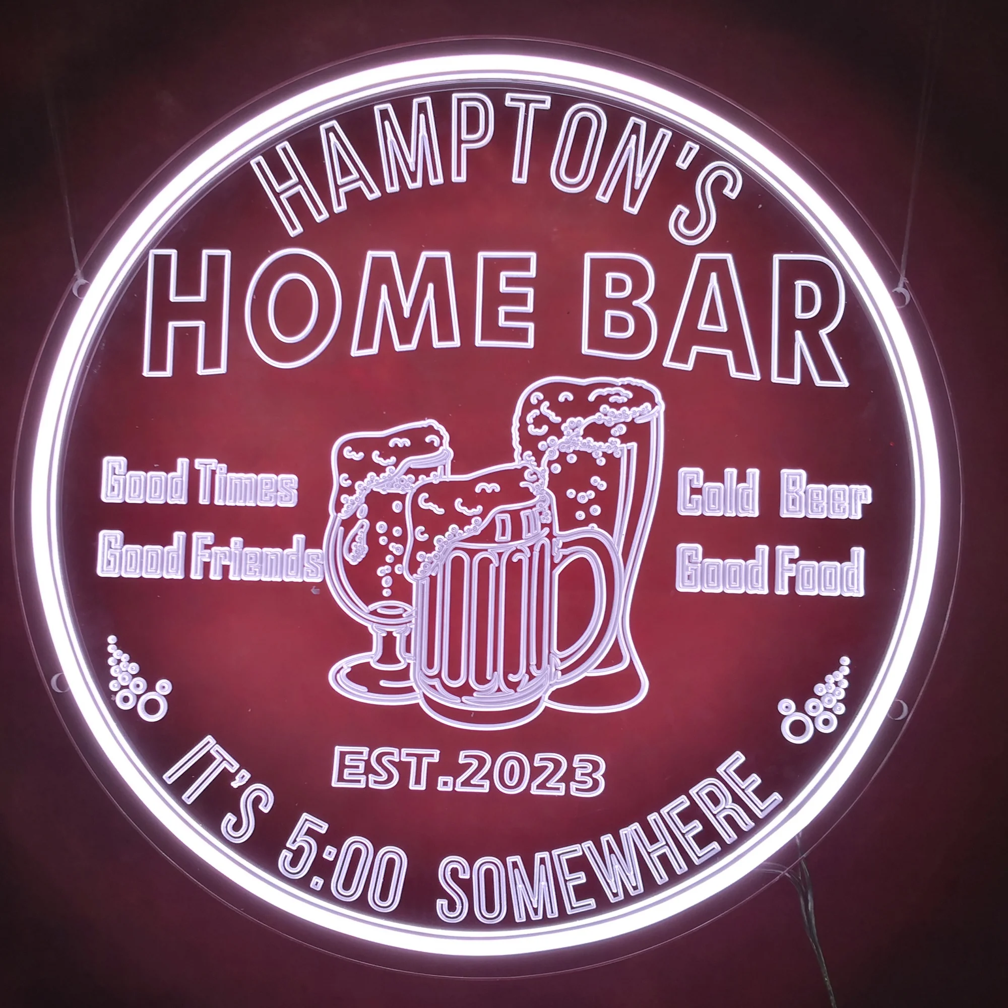 Tailored Man Cave Decor Beer Logo Sign for Pub Bistro Business Wall Decor