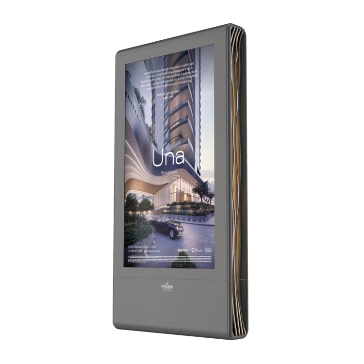 Custom 75 Inch Floor Stand LCD Screen Kiosk LCD Outdoor Advertising Machine