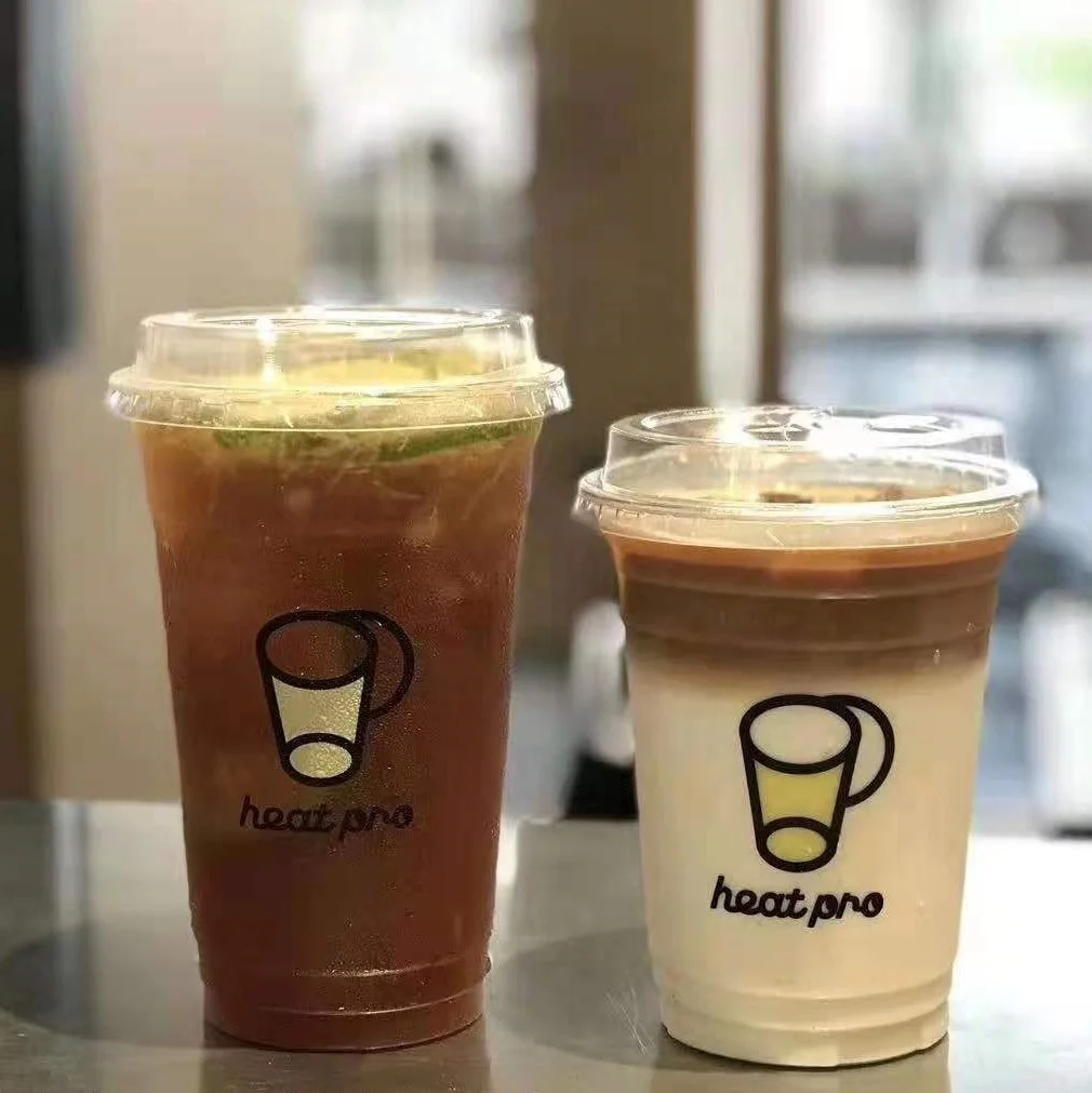 Factory Transparent 16OZ Takeaway Milk Tea Clear 500Ml Disposable Plastic Juice Cups Milktea Boba with Strawless Sip Lids