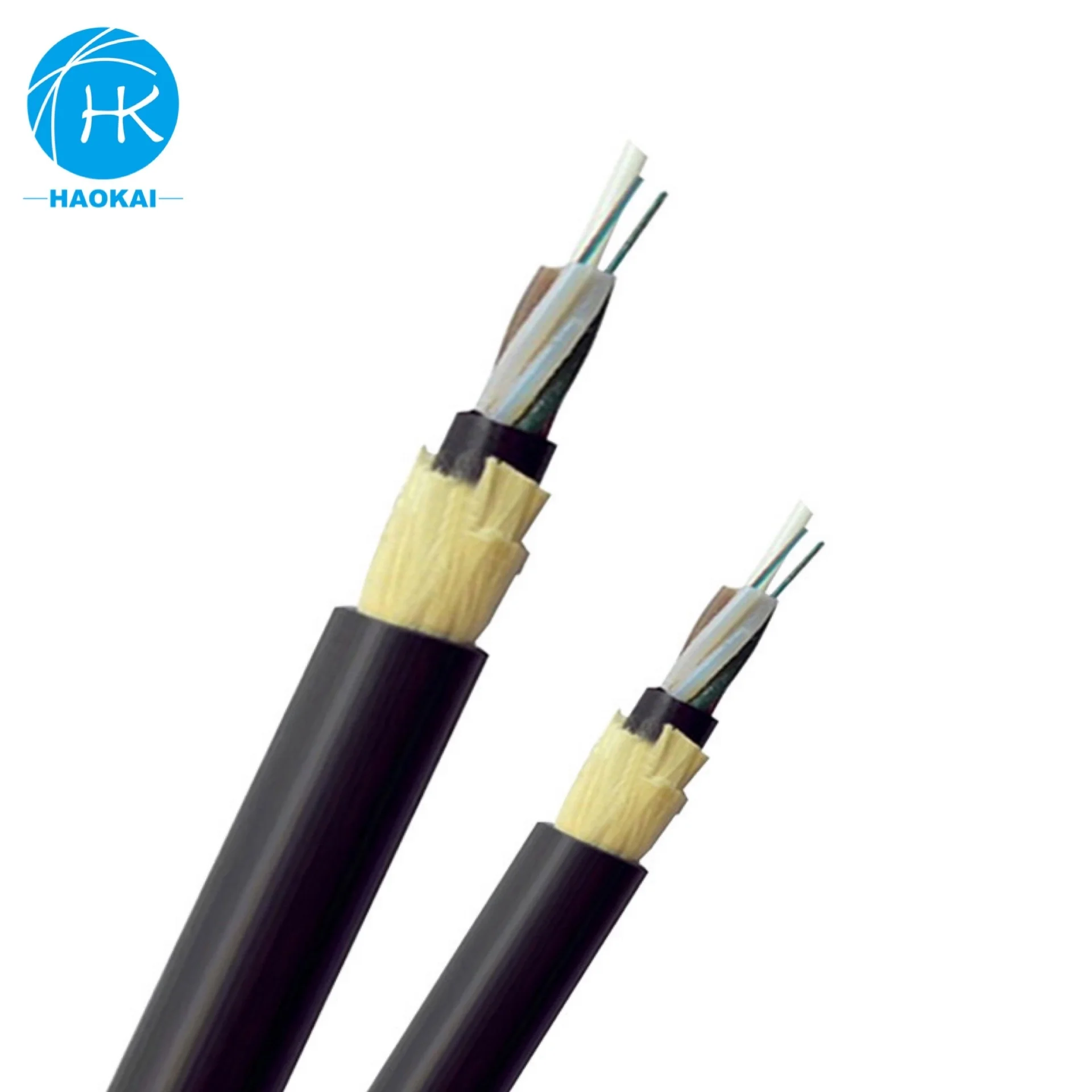 48 Core ADSS Double Sheath 50/80/120/150 meters Span Outdoor Aerial Optical Fiber Cable