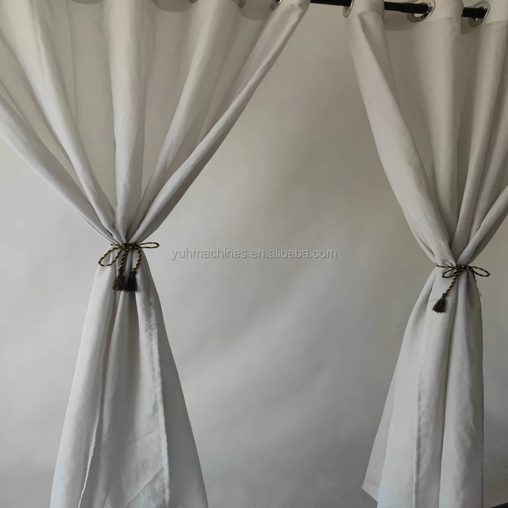 BLOCK EMF 5g Wifi Silver Fibre Mesh Curtains Made from Radiation Protection  With high-quality stainless steel Roman rings