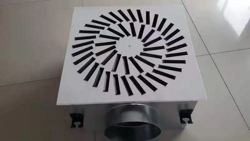 HVAC air duct adjustable circular round fixed blade swirl ceiling diffuser for air conditioning system